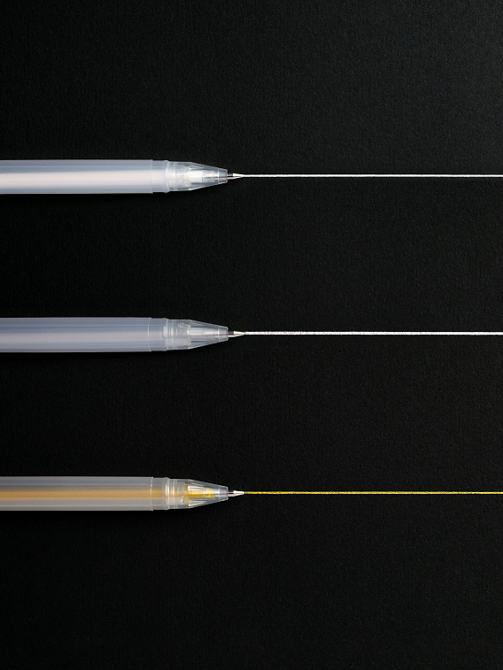 Набор ручек гелевых "Сонет", 3 шт, 0,6 мм (белая, серебро, золото) 606x758